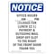 Signmission OSHA Notice Sign, Office Hours _ Am, _ Pm, 24in X 18in Decal, 18" W, 24" H, Portrait OS-NS-D-1824-V-16943 - alternate 1